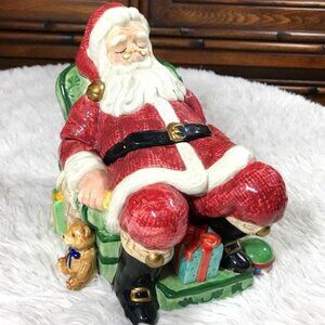 NWOT Fitz and Floyd Classics Sleeping Santa Ceramic Cookie Jar